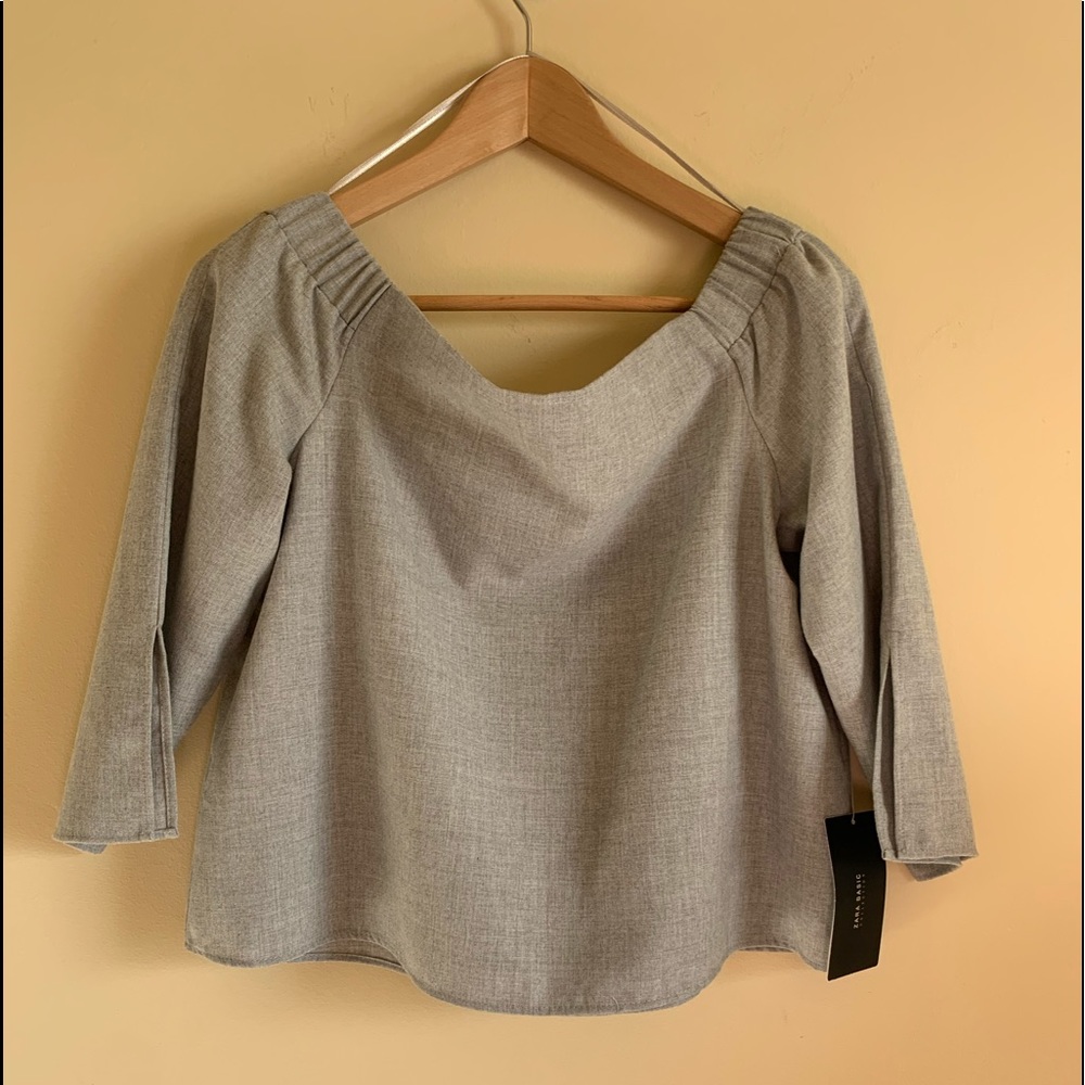 NWT ZARA Off the Shoulder Blouse, S